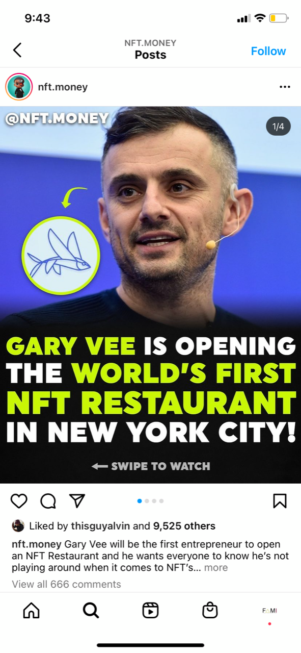 Gary Vaynerchuck NYC NFT Restaurant